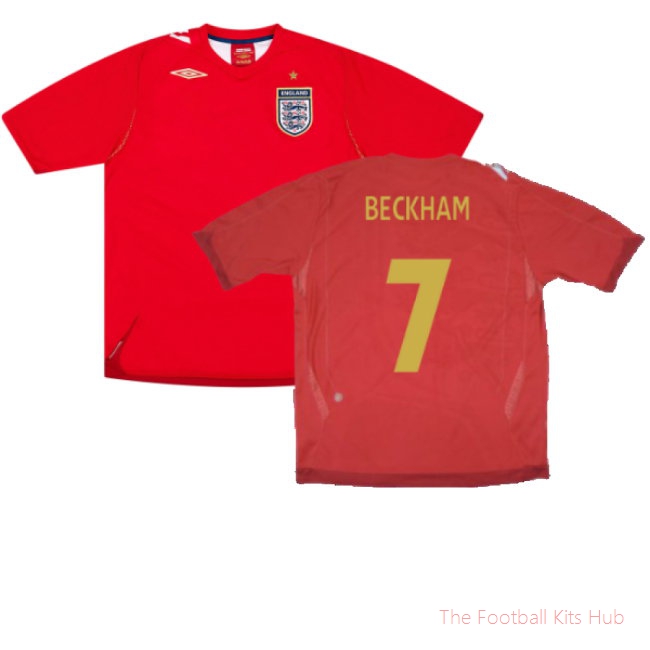 England 2006-08 Away Shirt (XL) (Good) (BECKHAM 7)
