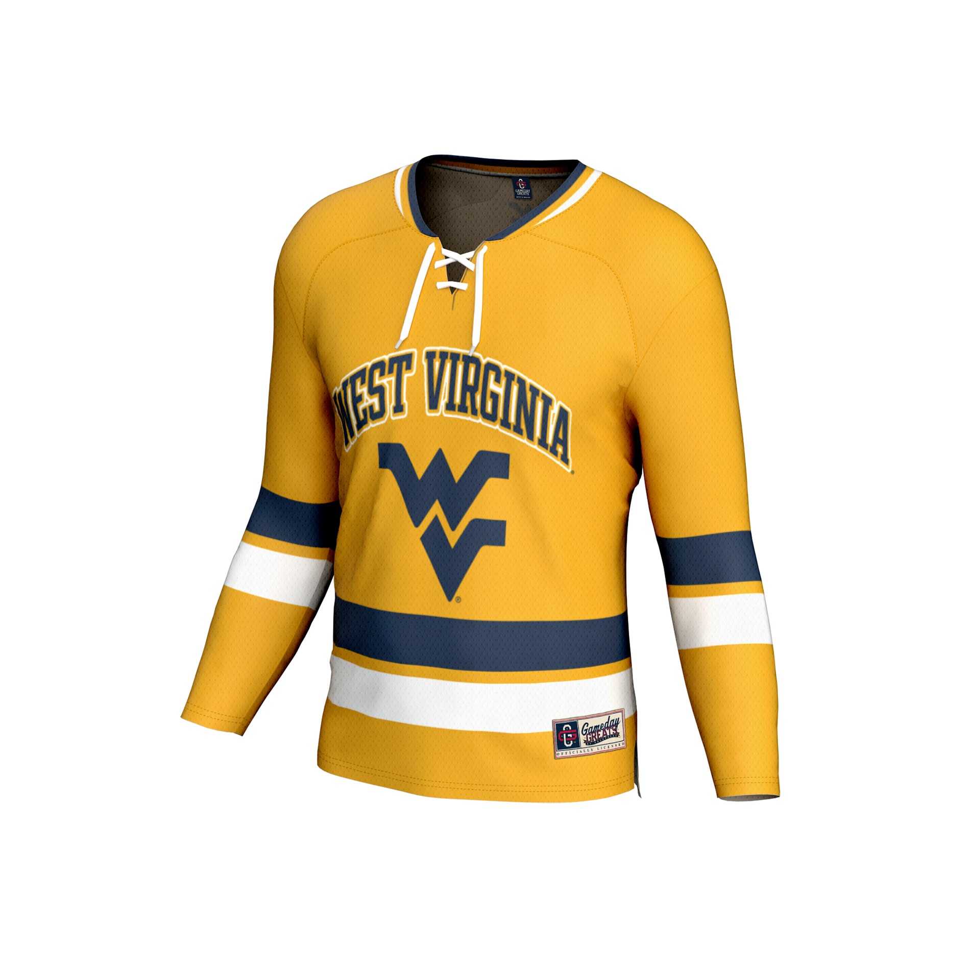 [DDG] West Virginia Mountaineers GameDay Greats Youth Spirit Hockey Jersey - Gold