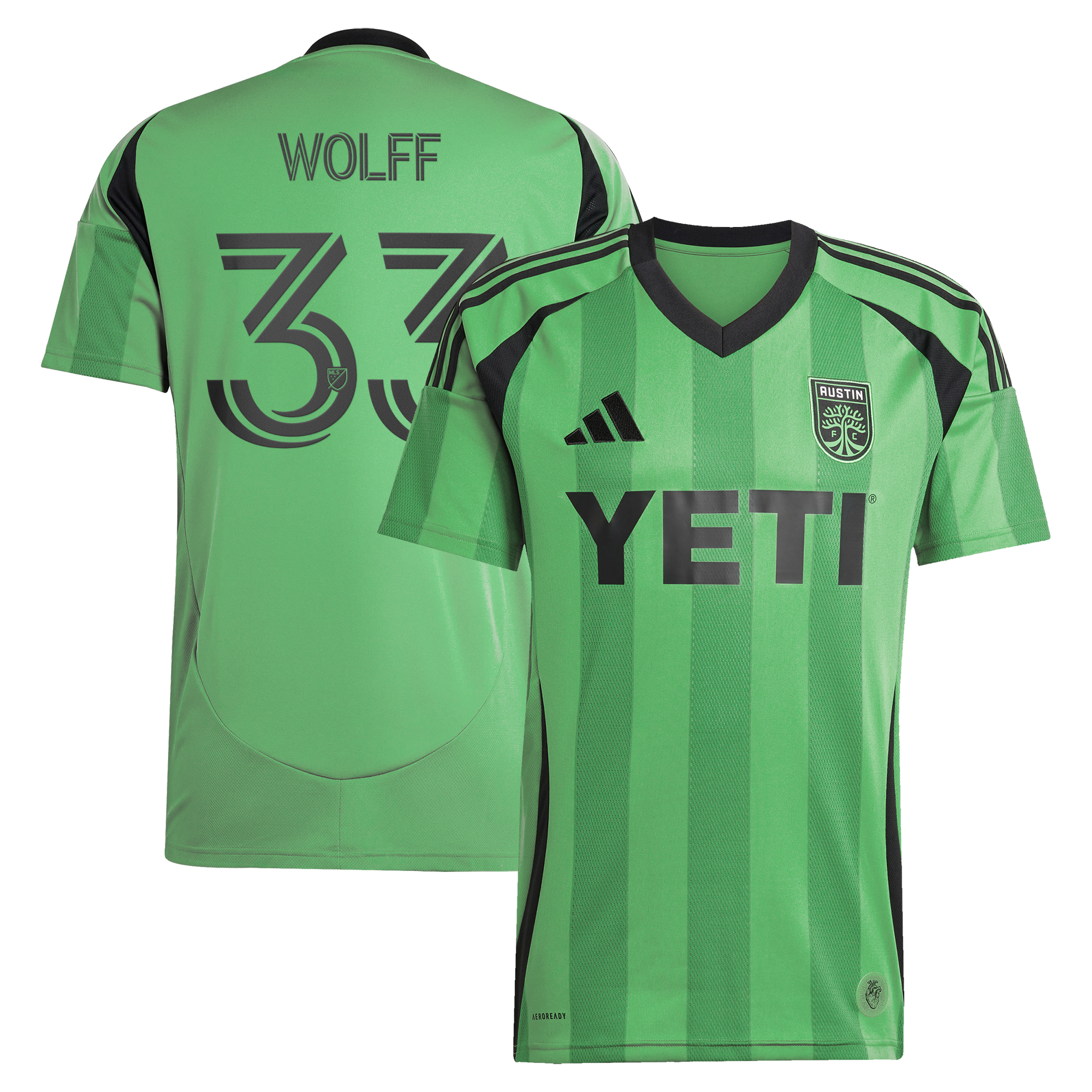 [SJH] Owen Wolff Austin FC 2025 The Heartbeat Kit Replica Jersey - Green