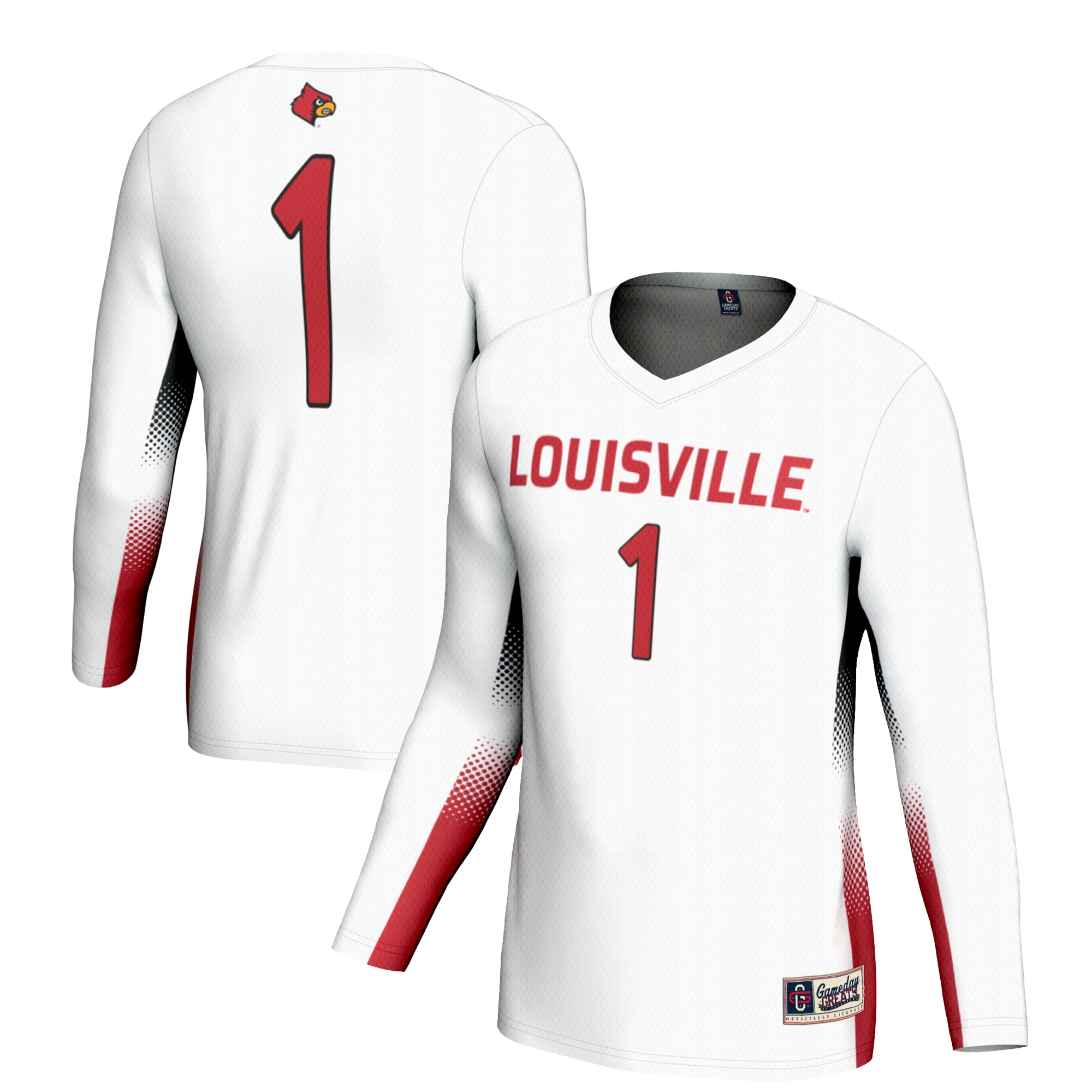 [NJP] Women's Louisville Cardinals GameDay Greats Lightweight Women's Volleyball Jersey - White
