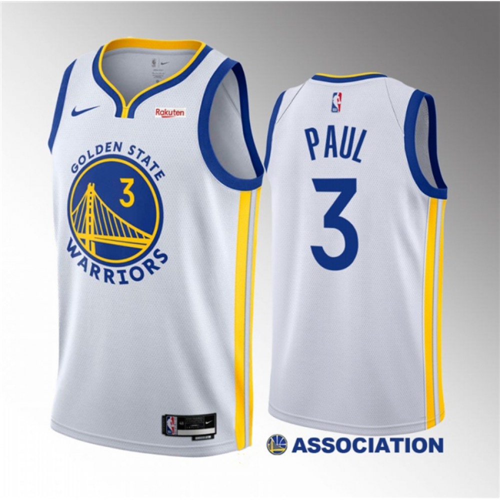 Golden State Warriors 3 White Jersey - Basketball Fan Gear