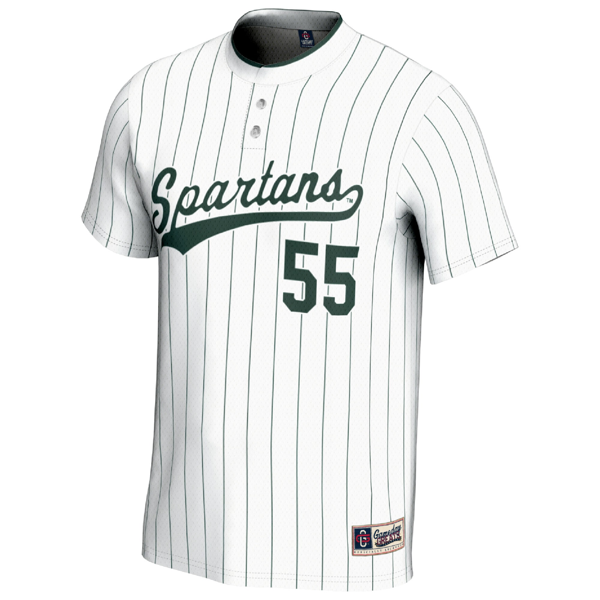 [DDG] Michigan State Spartans GameDay Greats Unisex Lightweight Softball Fashion Jersey - White