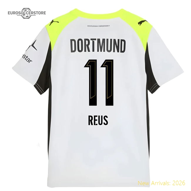 Professional-Grade 2025-2026 Borussia Dortmund Away Shirt (Kids) (Reus
