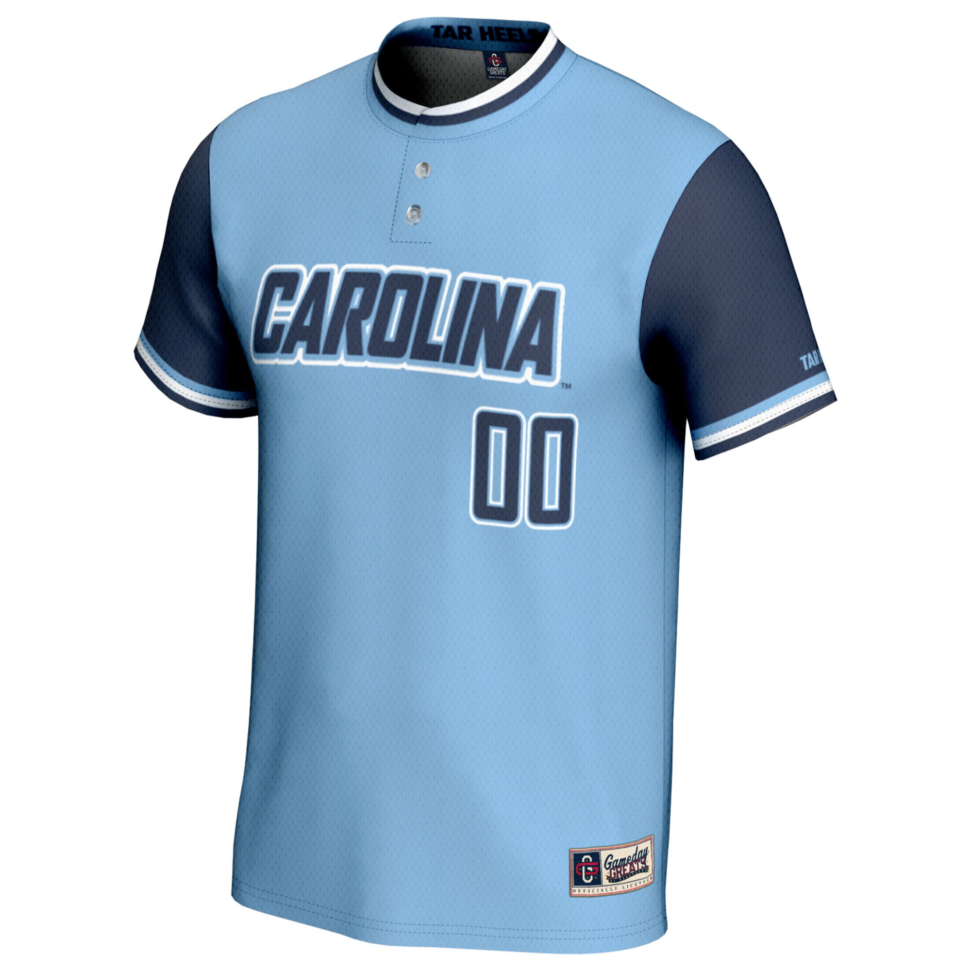 [DDG] North Carolina Tar Heels GameDay Greats Youth NIL Pick-A-Player Softball Lightweight Jersey - Carolina Blue