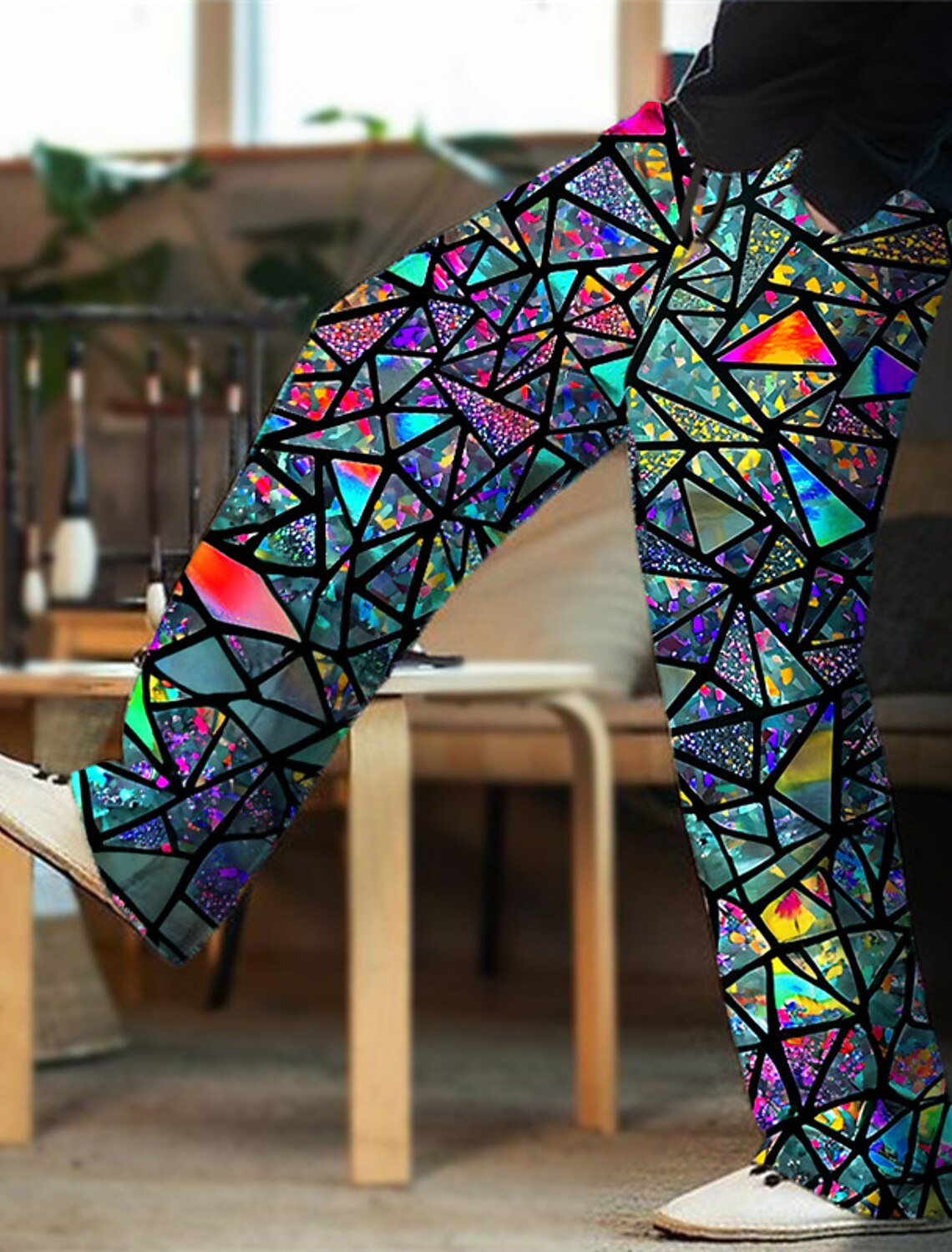 Men's Trousers Summer Pants Beach Drawstring Elastic Waist 3D Print #2