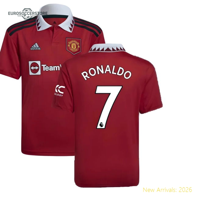 2022-2023 Man Utd Kids Comfortable Jersey Ronaldo Performance Fabric