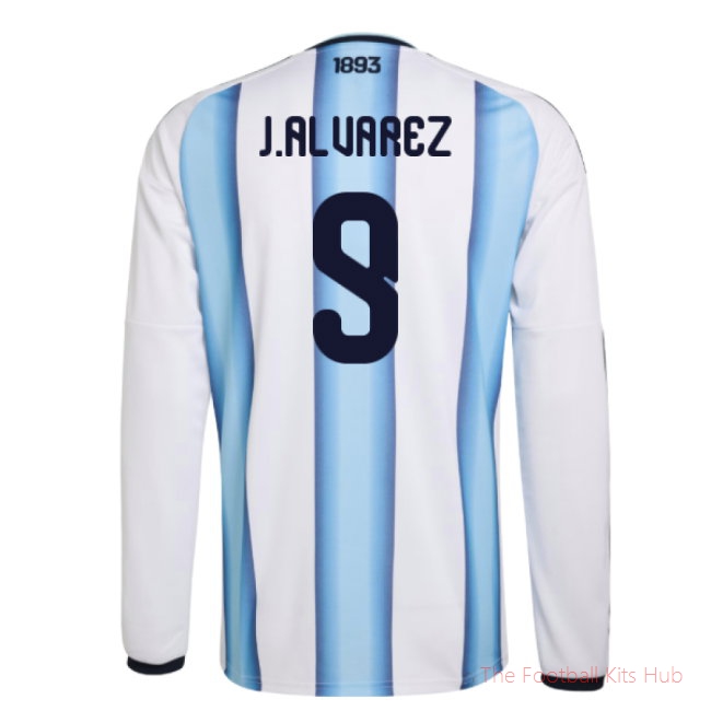 2026-2027 Argentina Long Sleeve Home Shirt (J.Alvarez 9)