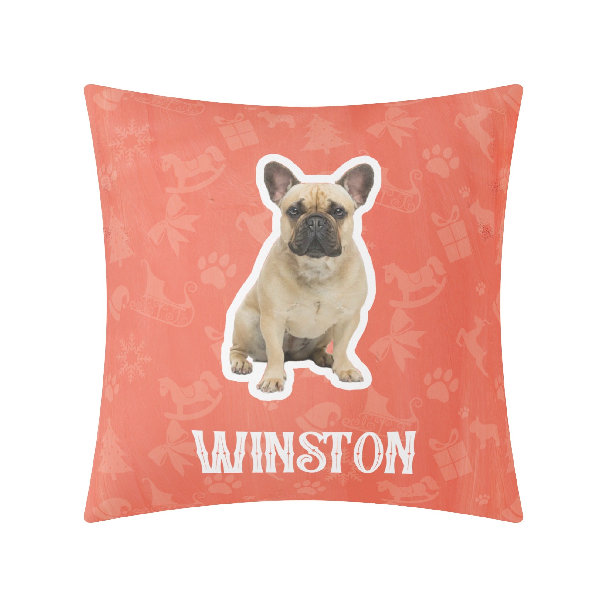 Stylish High-Quality Custom Pillow With Frenchie Photo for Daily Life