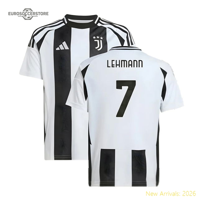 Juventus Children 2024 Home Jersey Shirt Football Fan Game Day Apparel