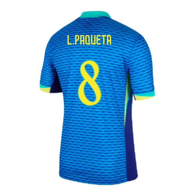 Match 2024-2025 Brazil Away Shirt (L.Paqueta 8) Cup Quality