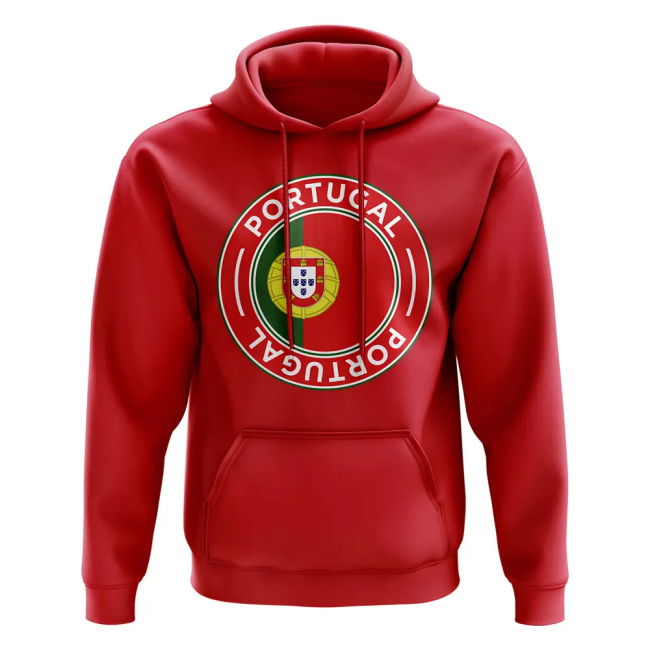 Portugal Football Badge Hoodie (Red) Performance Oranje