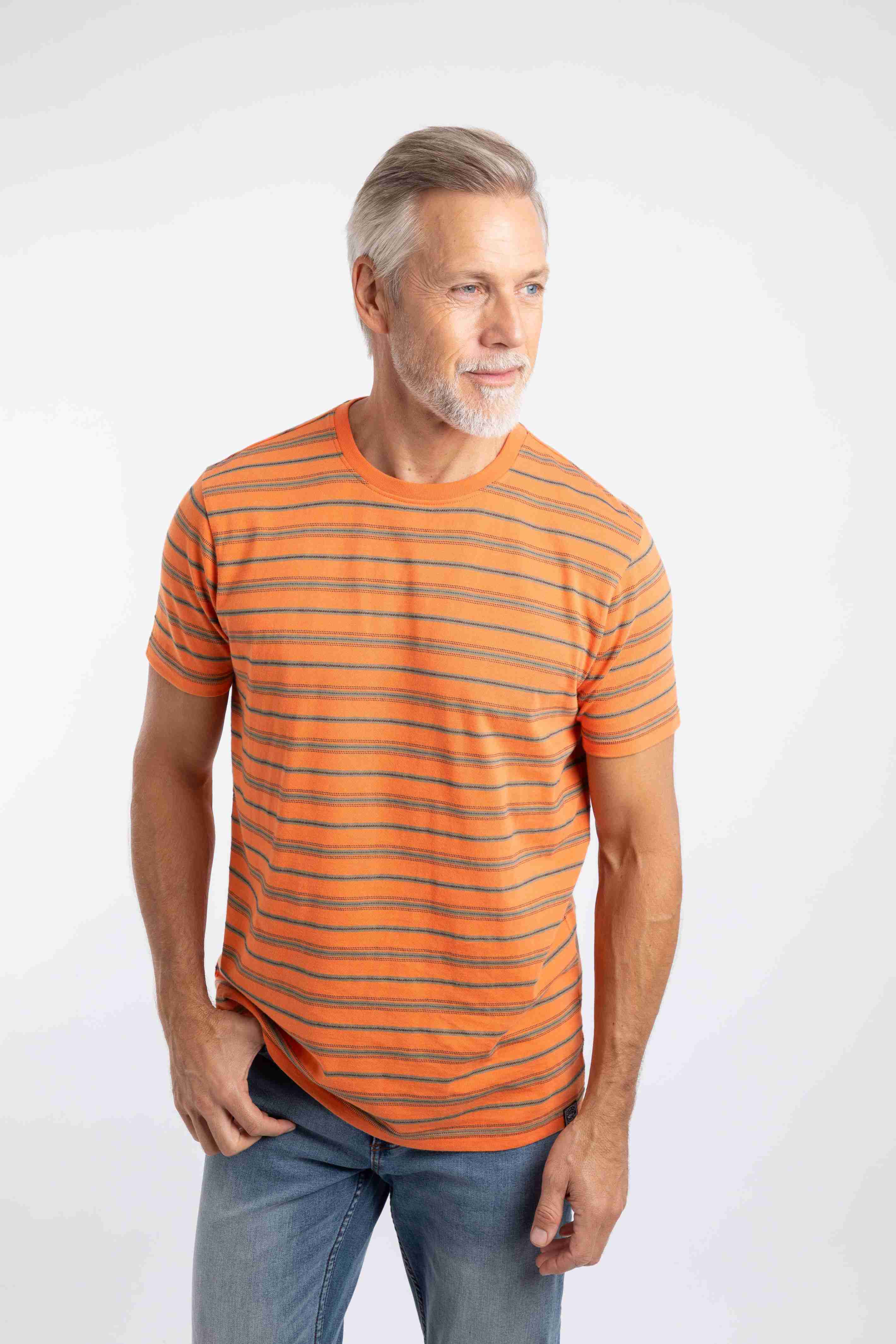 Jefferson Textured Stripe T-Shirt Mango