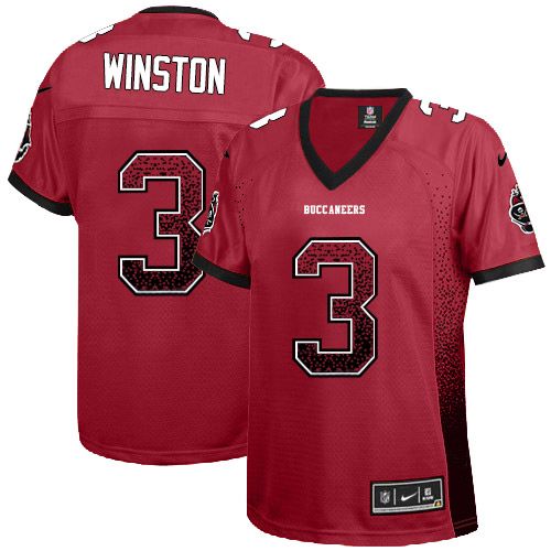 Authentic NFL Tampa Bay Buccaneers #3 Jameis Winston Red Elite Jersey