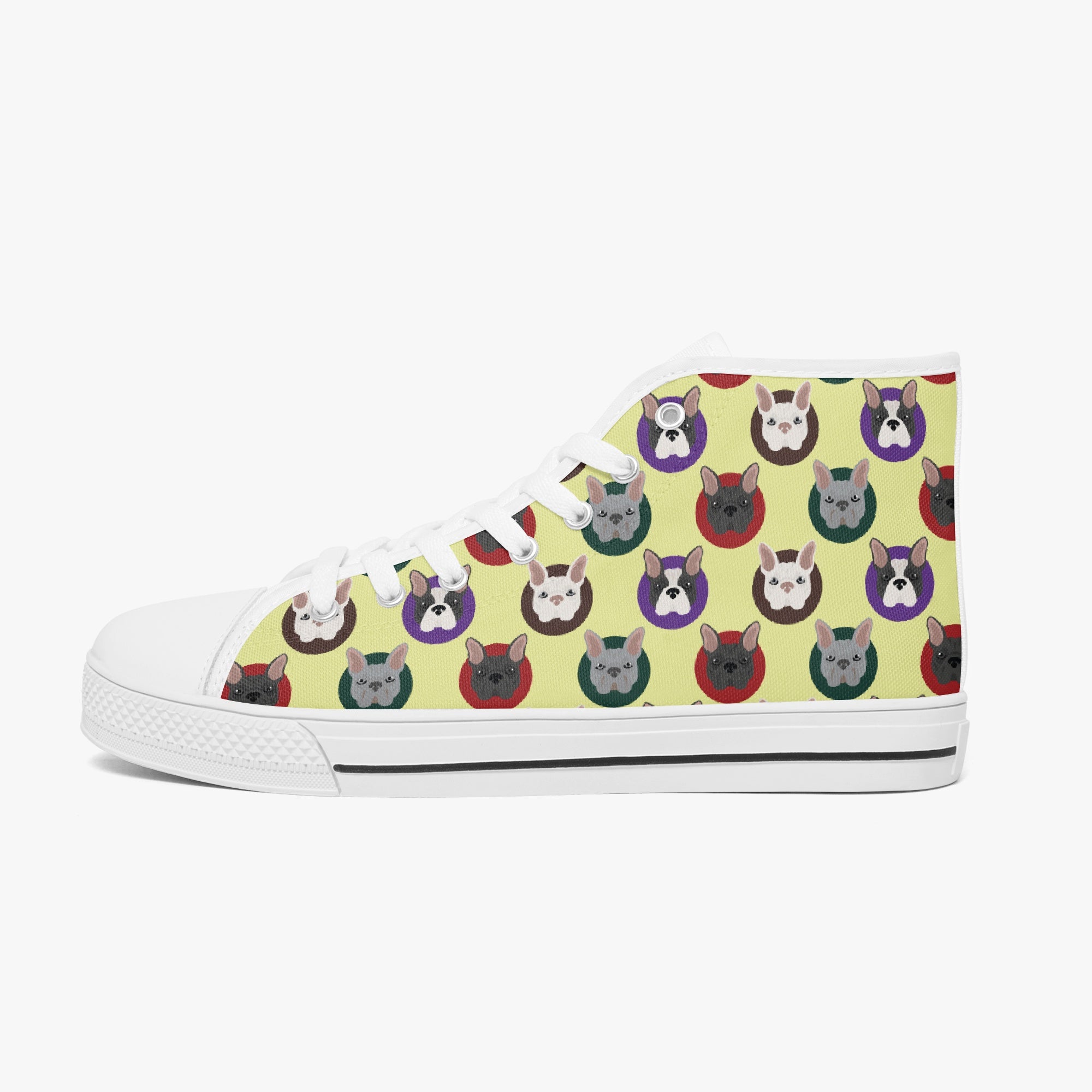 French Bulldog Lover Megan Classic High Top Canvas Shoes Casual Footwear