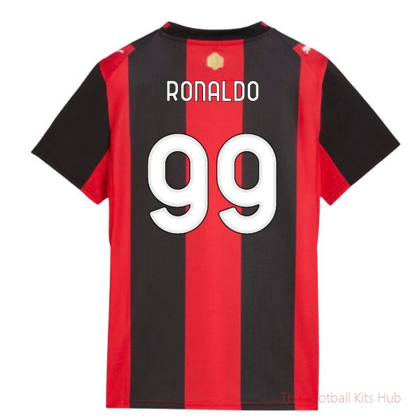 Soccer AC Milan 2026-2027 Home Shirt (Womens) (Ronaldo 99)