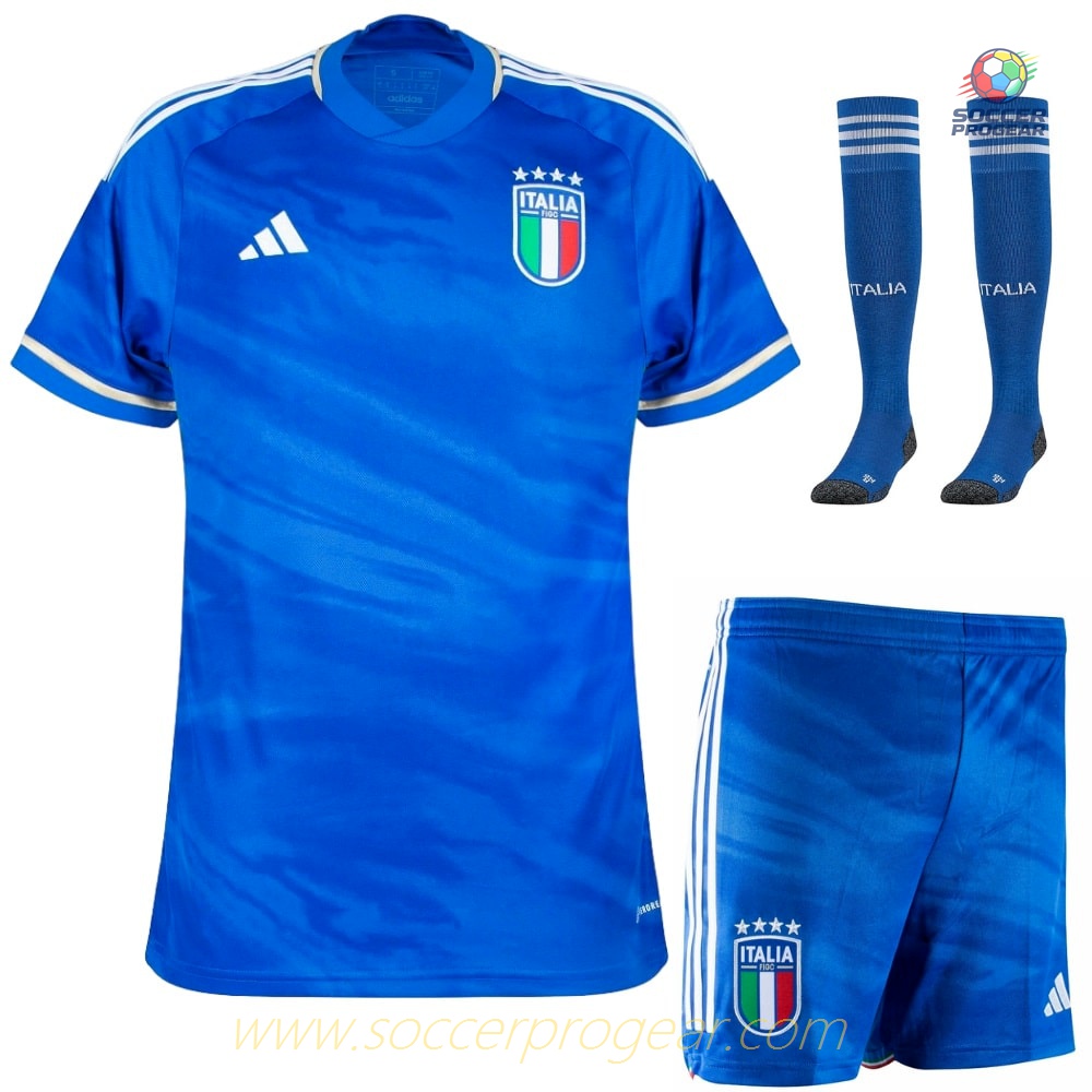 Italy Home Soccer Jersey Set Kids Soccer Shirt 2023 2024