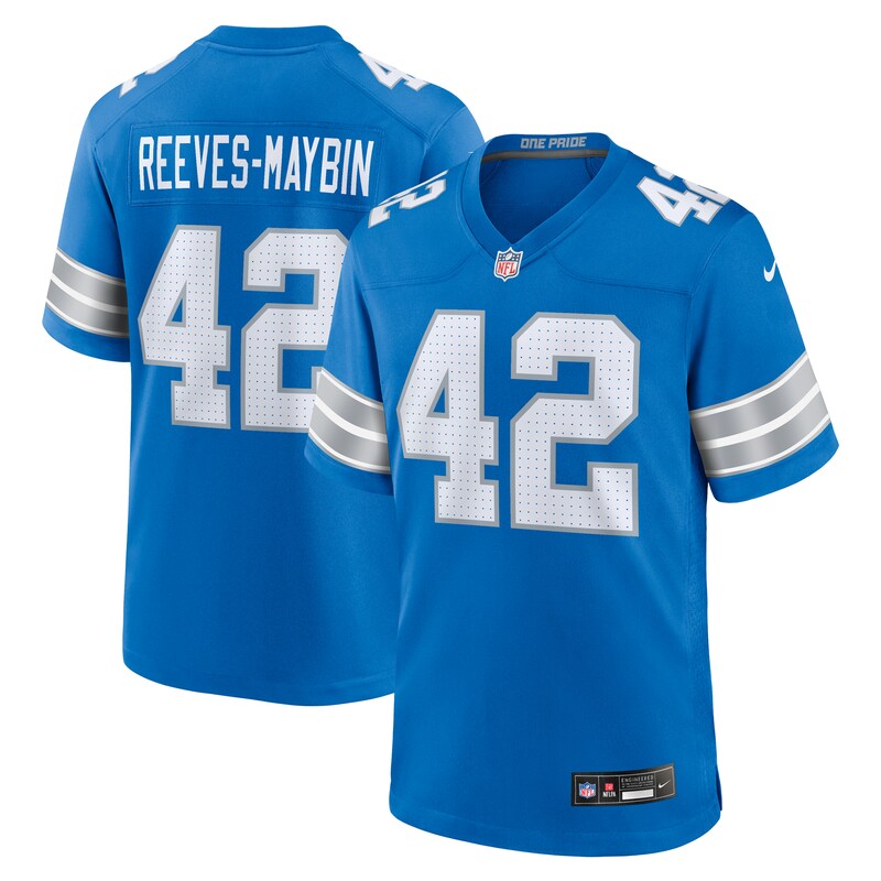 None Jalen Reeves-Maybin DET Lions Energetic Premium Jersey for NFL Fa
