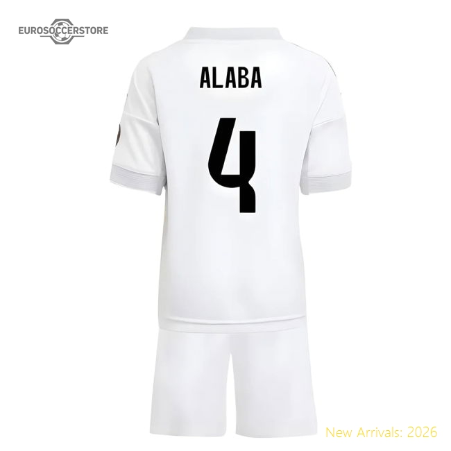 Performance 2025-2026 Real Madrid Home Mini Kit (Alaba 4)
