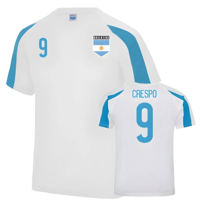 Pro-Grade Argentina Sports Training Jersey (Crespo 9) Match-Ready