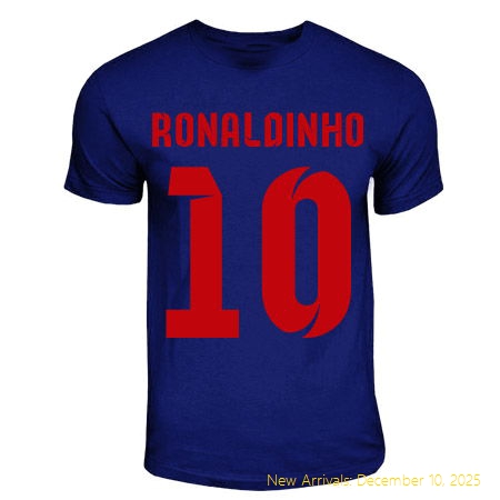 Premium Quality Barca Ronaldinho Barcelona Hero T-shirt (navy)