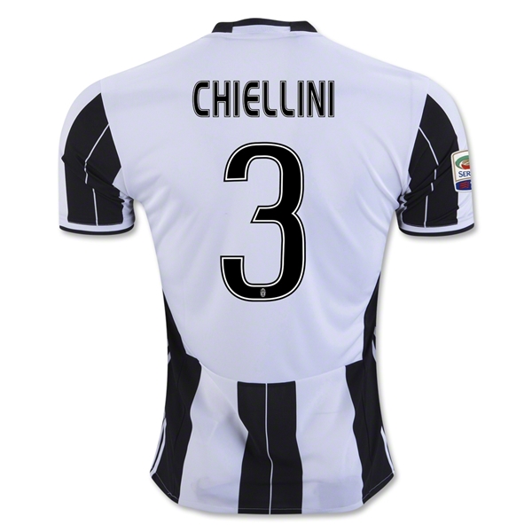 Juventus Home 2016-17 CHIELLINI 3 Soccer Jersey Shirt - Official