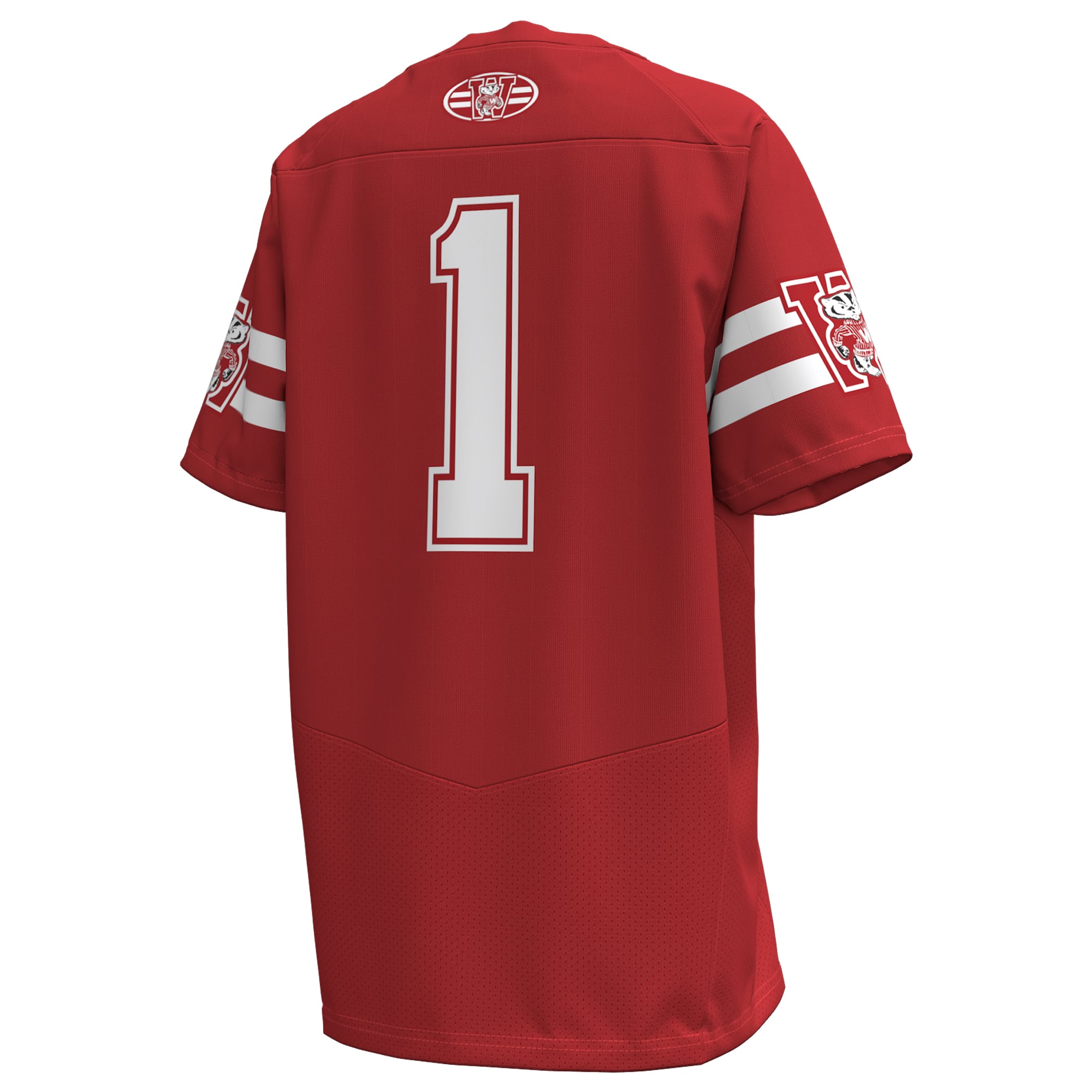 #1 Wisconsin Badgers Under Armour Youth 1980 Throwback Home Replica Game Jersey - Red