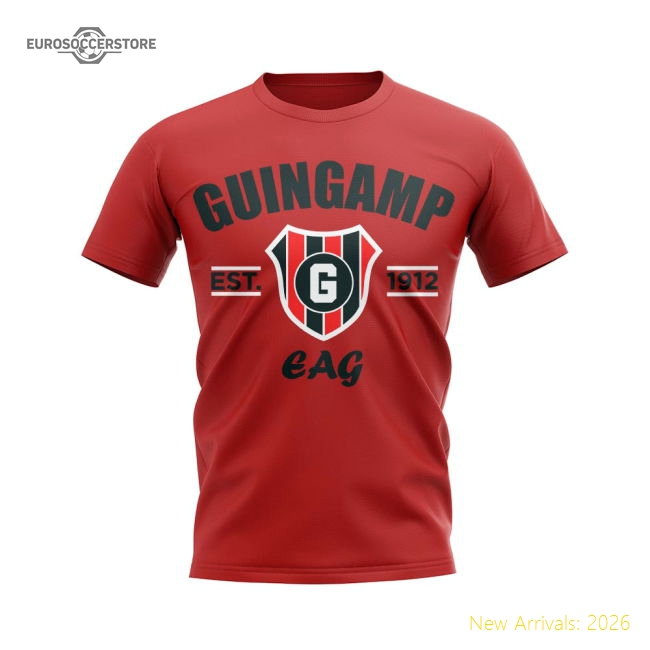 Guingamp Established Football Fan T-shirt (red) - Unbeatable Value