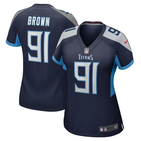 None Shakel Brown Game Jersey - Navy | NFL Player Jersey | NFL Footbal