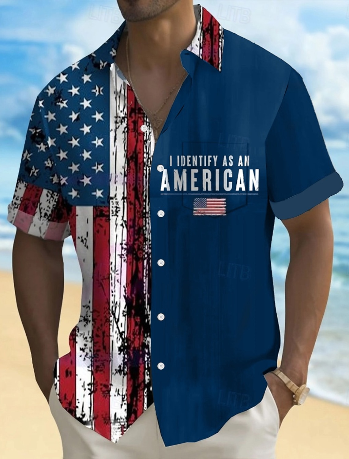 Independence Day Men's American US Flag 4th of July U.S. 250th Anniversary Patriotic Shirt Summer Shirt Button Up Shirt Short Sleeve Fashion Casual Holiday Summer Spring Turndown 3D Print Collared