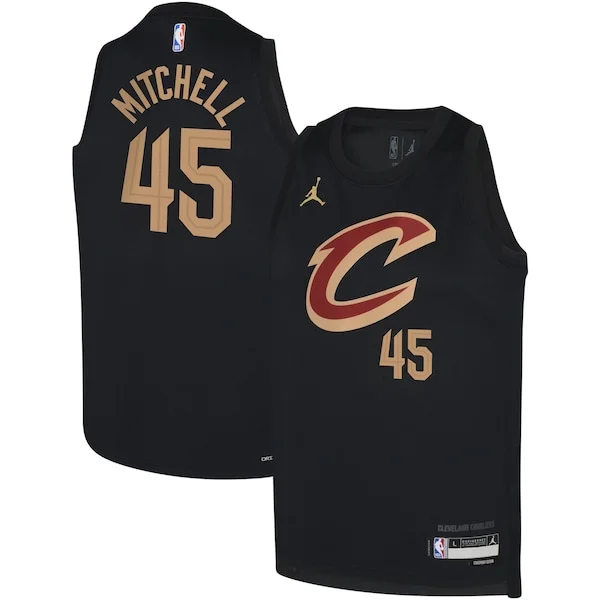Donovan Mitchell CLE Swingman Jersey - retro official - Black