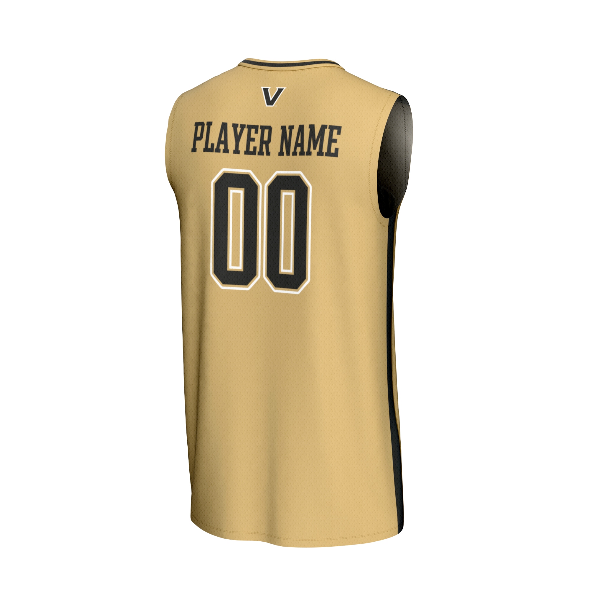 [NJP] Vanderbilt Commodores GameDay Greats Unisex NIL Pick-A-Player Lightweight Women's Basketball Fashion Jersey - Gold