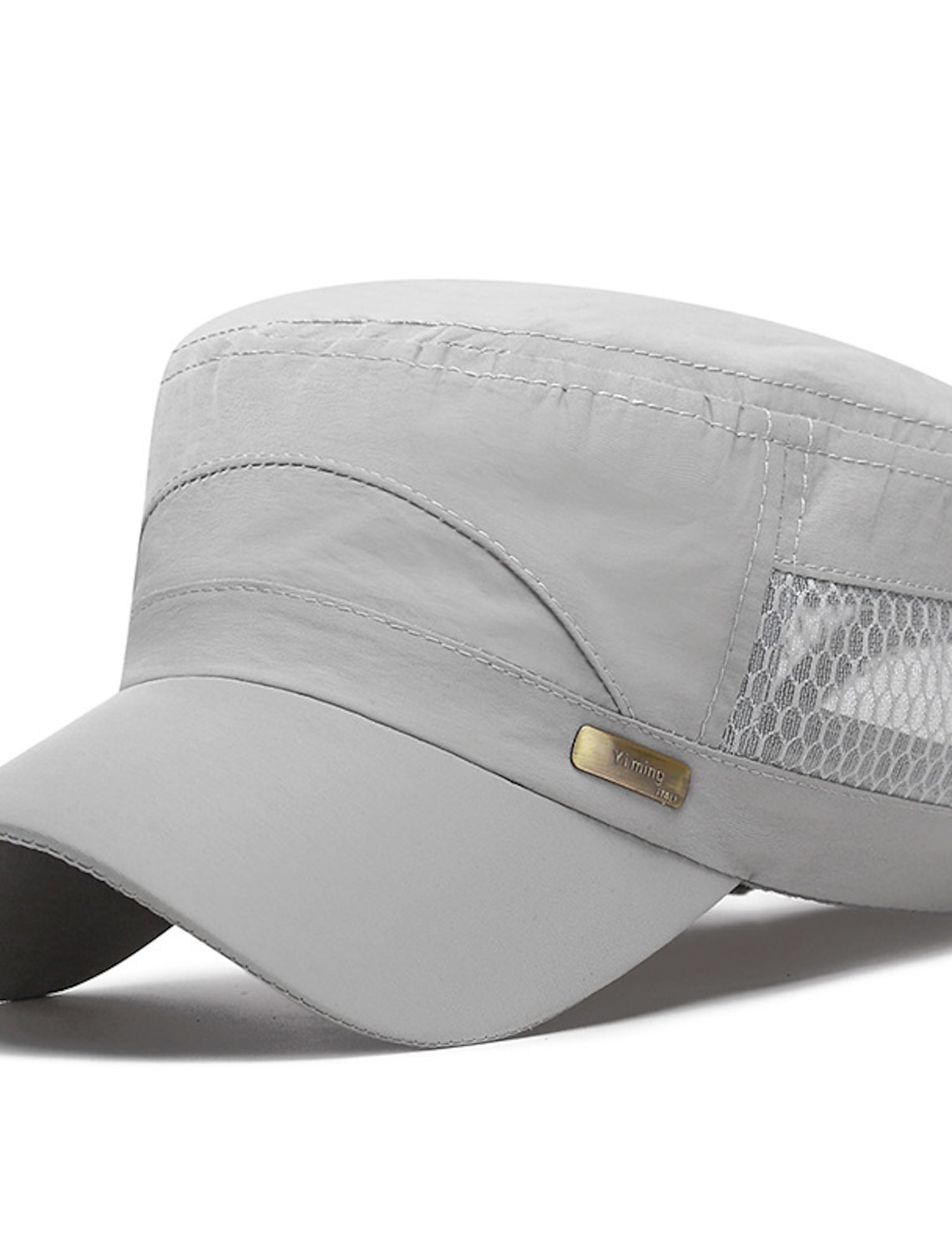 Men's Military Cap Cadet Hat Black Blue Cotton Mesh Travel Beach Outdoor Vacation Plain Adjustable