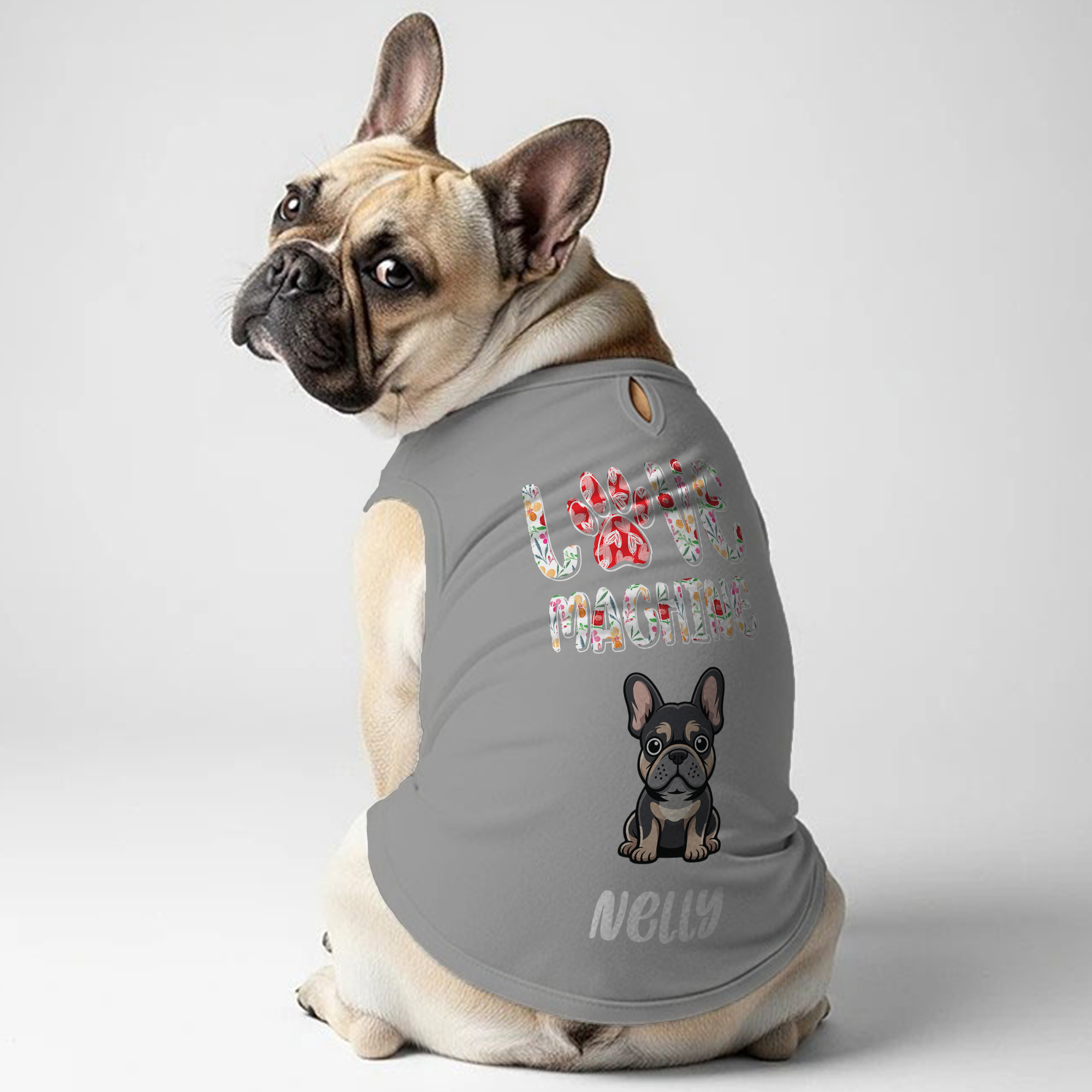 French Bulldog Love Machine Personalized Frenchie Shirt | Custom Dog T