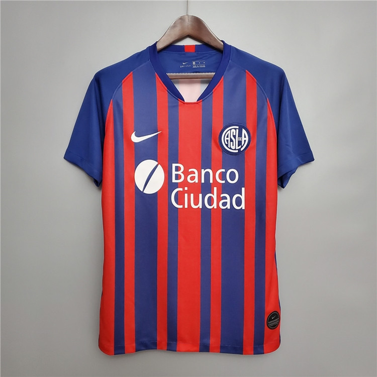 San Lorenzo Soccer Shirt 20-21 Home BlueRed Soccer Jersey - Official
