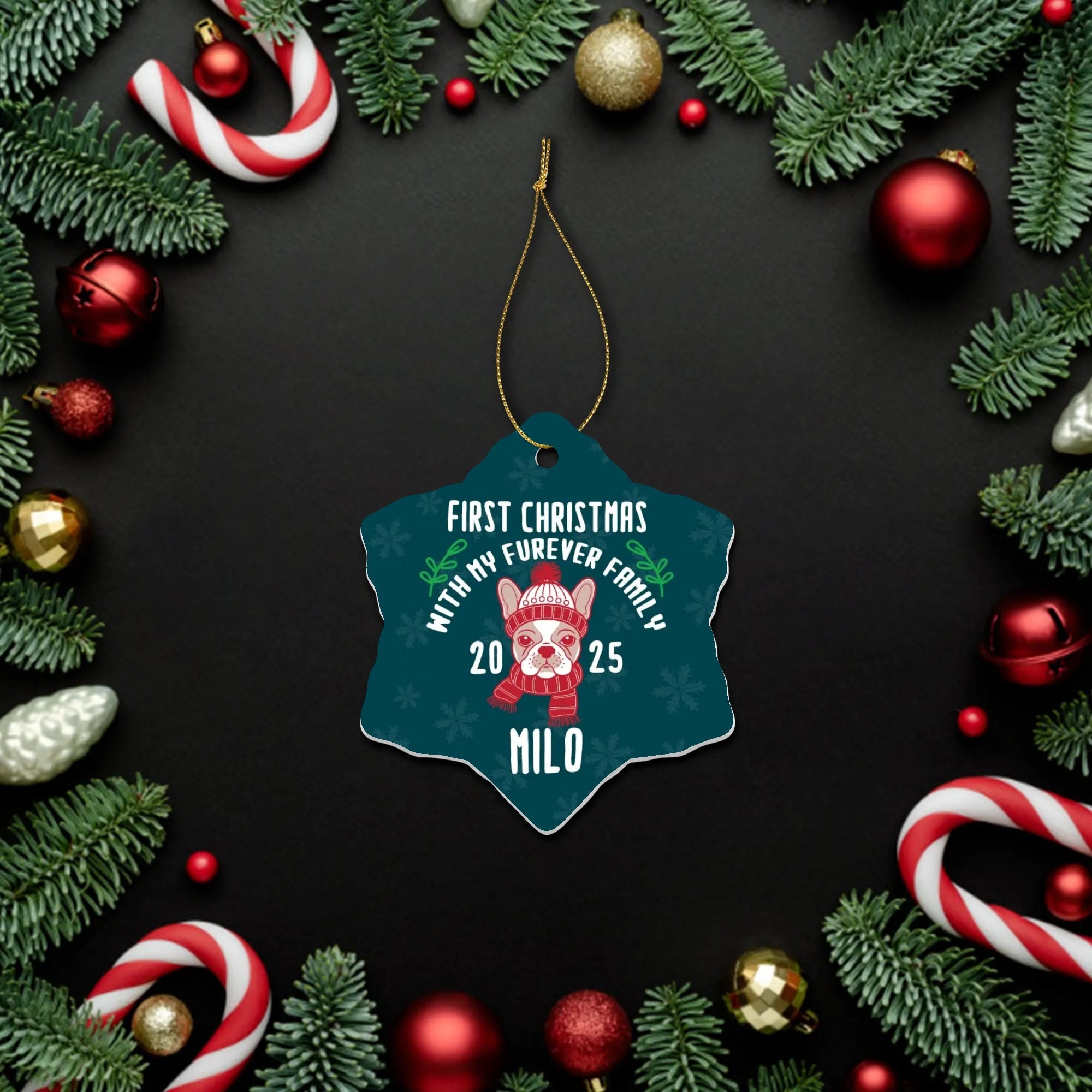 Minimal-Aesthetic Personalized Ornaments For Frenchie Lovers With You...