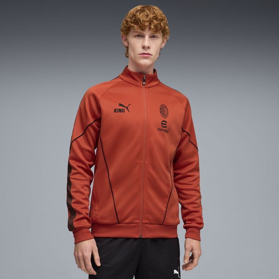 Milan Track Jacket King Anthem - Red Fire/PUMA Black