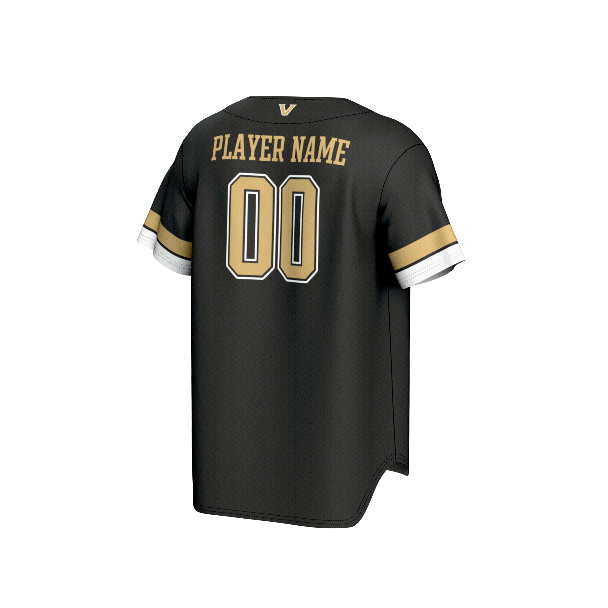 [NJP] Vanderbilt Commodores GameDay Greats Unisex NIL Pick-A-Player Lightweight Baseball Jersey - Black