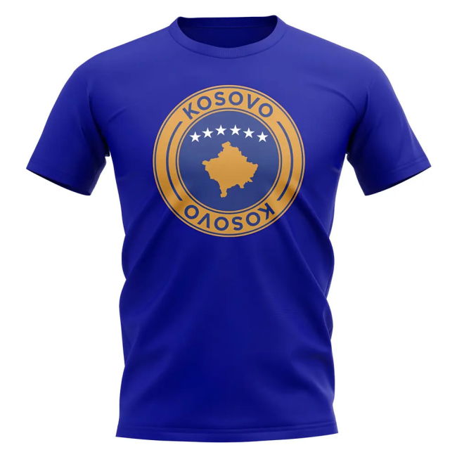 Kosovo Football Badge T-Shirt (Royal) Netherlands Authentic