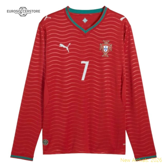 Portugal Long Sleeves Home Kit 2026-2027 Supporter Jersey