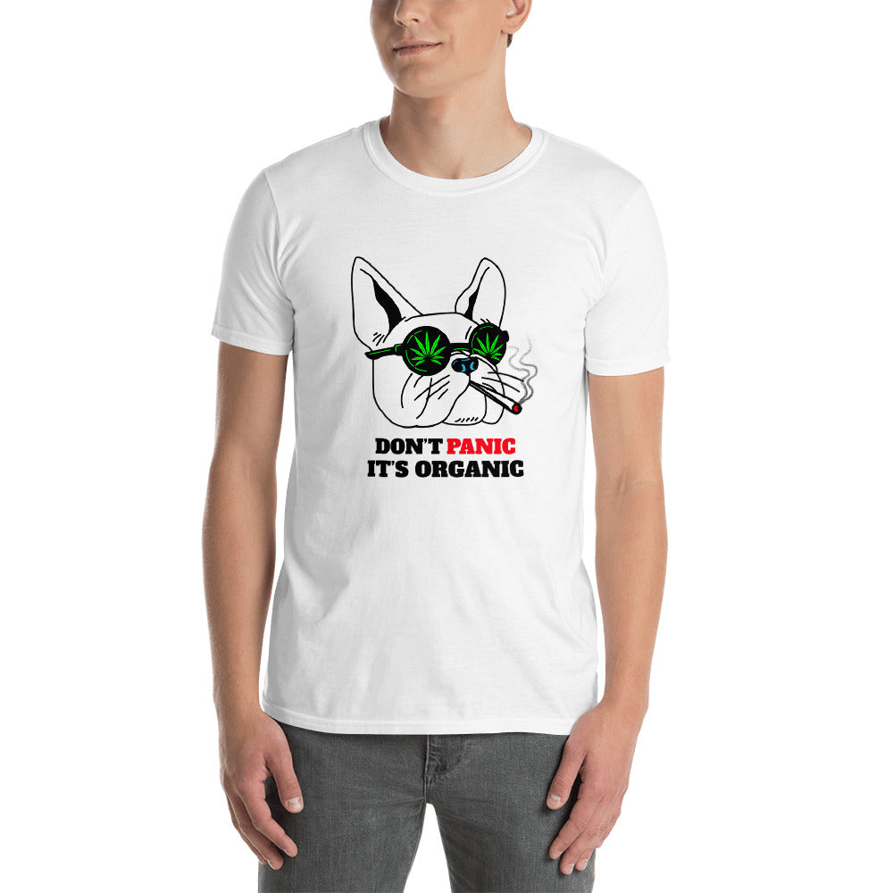 Panic -short-sleeve Unisex T-shirt For Frenchie Fans | Stylish Look