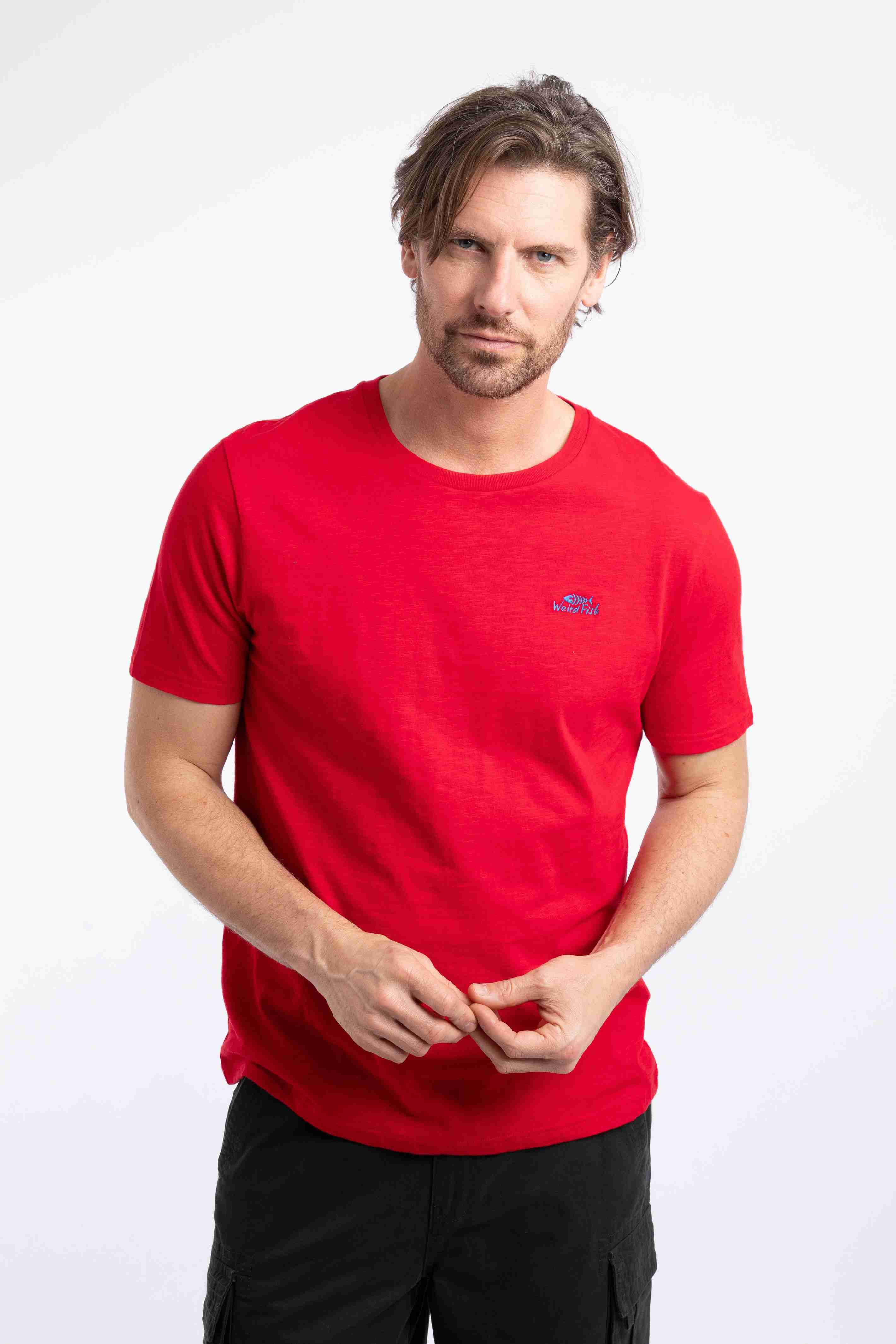 Fished Branded T-Shirt Barberry Red Marl