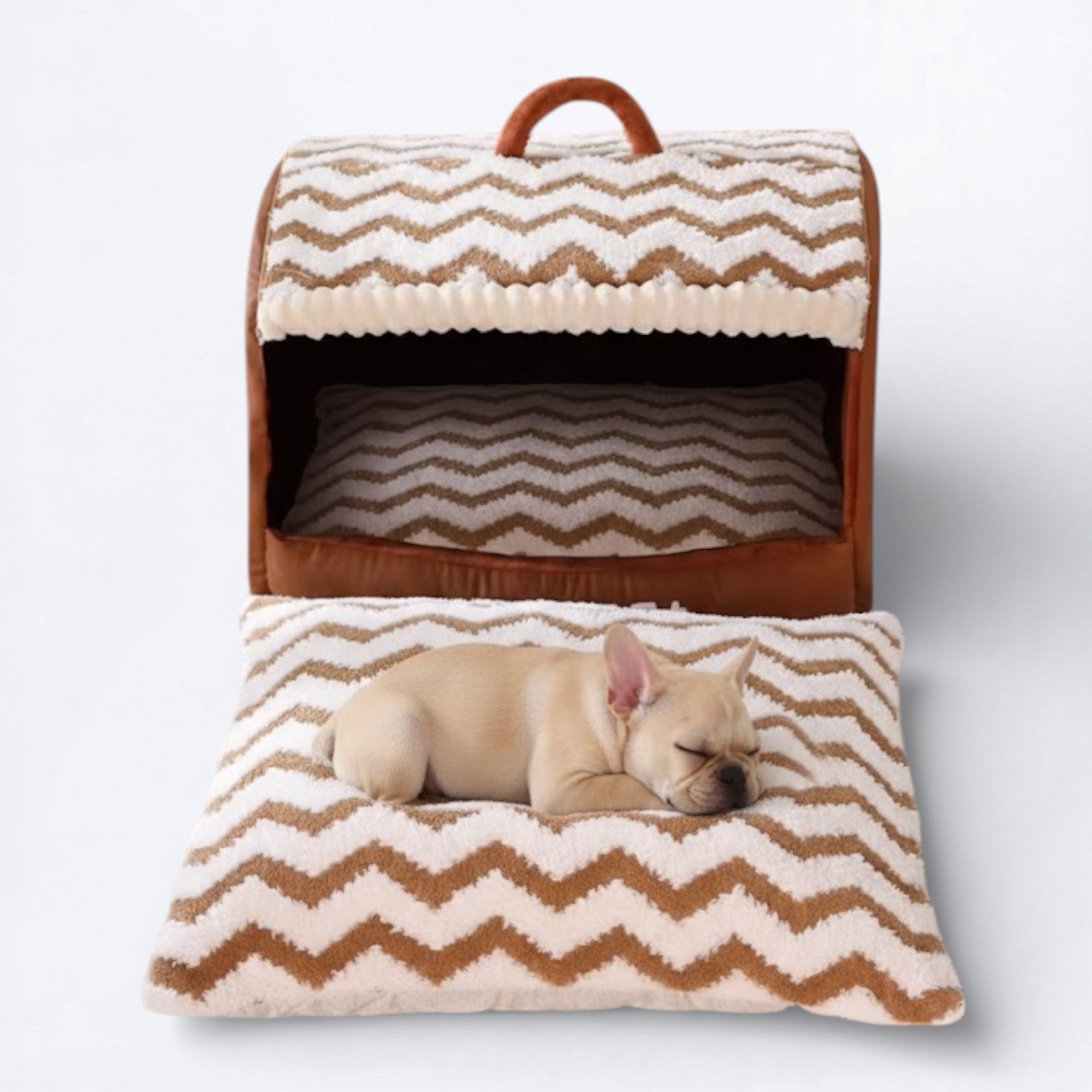 Comfort-Optimized Snuglo Frenchie Cozy Cave Bed – Thickened Covered D...