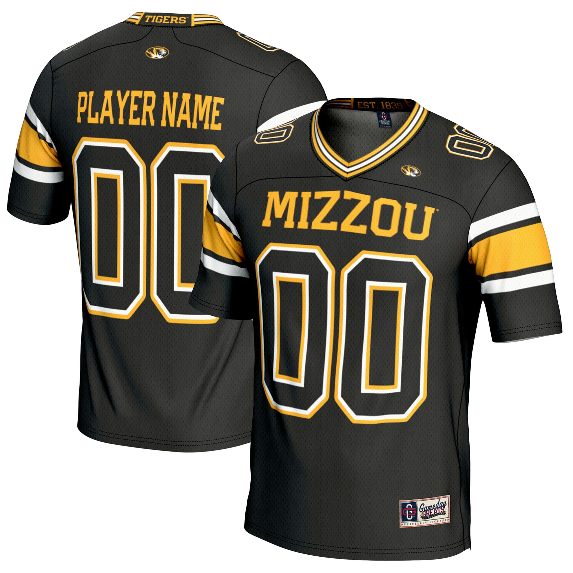Missouri Tigers GameDay Greats Youth NIL Pick-A-Player 26/27 Football Jersey - Black