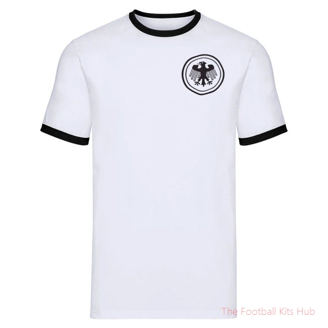 Germany National Team Embroidered Ringer Tee (White)