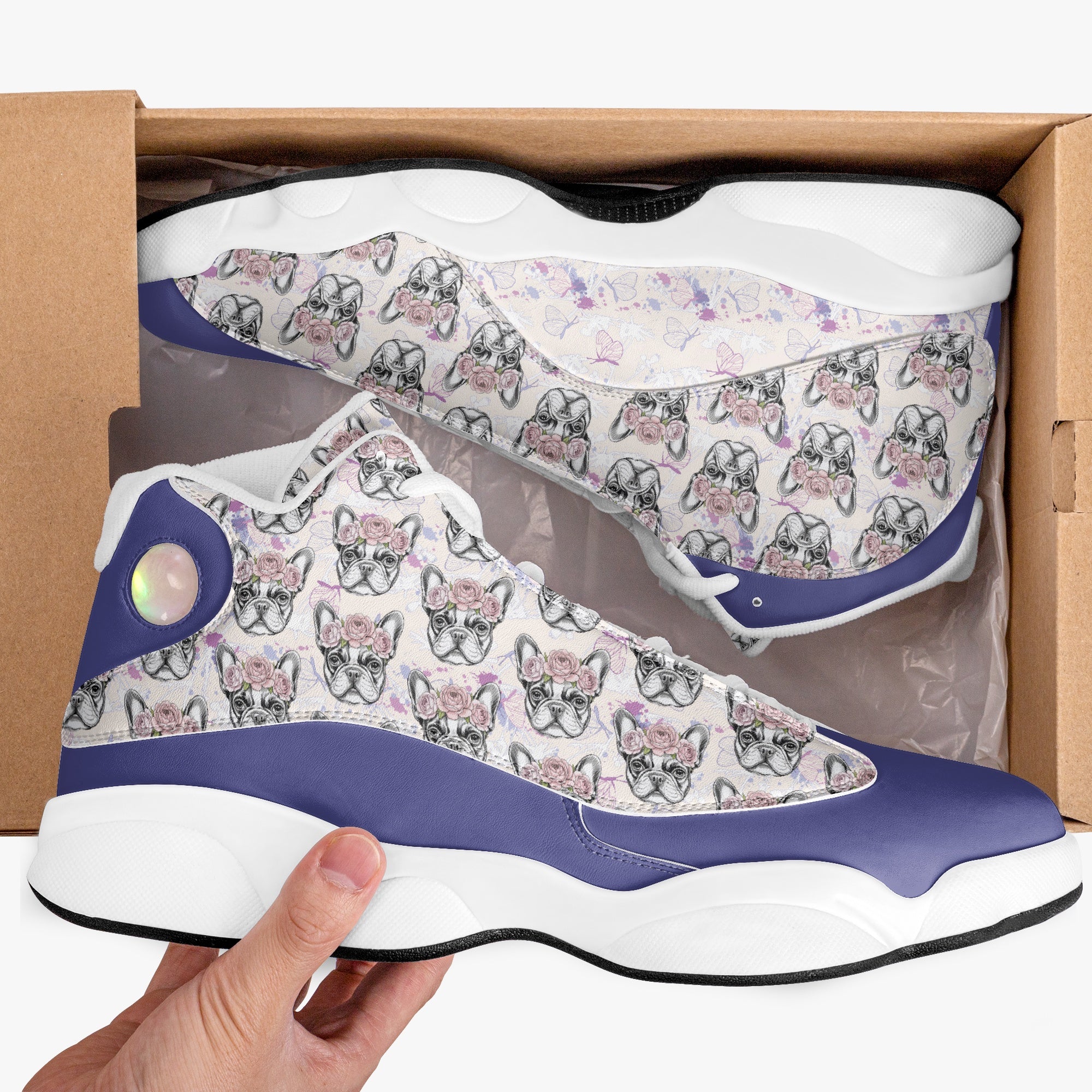 - Stylish Basketball Sneakers Frenchie Themed Wear | Premium Quality