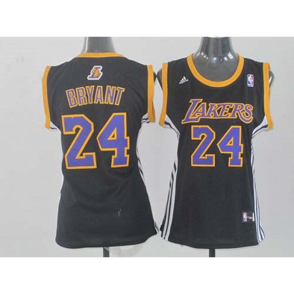 Lakers #24 Kobe Bryant Black Women Fashion Stitched NBA Jersey
