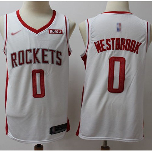 White Russell Westbrook #0 Nike Official Jersey NBA Fan Apparel