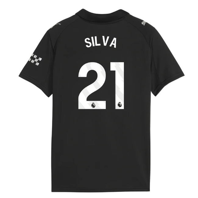 2025-20 Man City Away Jersey Silva #21 L M S