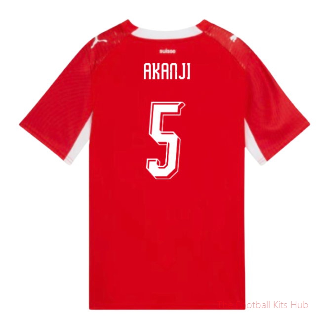 2026-2027 Switzerland Home Shirt (Kids) (Akanji 5)
