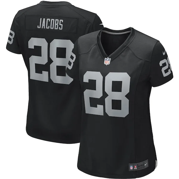 None Josh Jacobs Game Jersey - Black | NFL Player Jersey | NFL Footbal